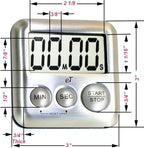Elegant Digital Kitchen Timer Stainless Steel - Image 7