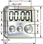 Elegant Digital Kitchen Timer Stainless Steel - Image 4