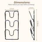 2 Pack Pot Lid Organizer Rack for Cabinet Door/Wall, 6-Tier Pot Lid Holders - Image 6