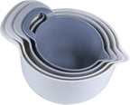 Mixing Bowls - 4 Piece Nesting Plastic Mixing Bowl Set - Non Slip Bottom and - Image 3