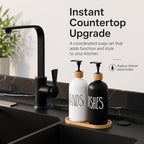Dish Soap Dispenser for Kitchen Sink.Glass Hand Soap Dispenser, Modern - Image 4