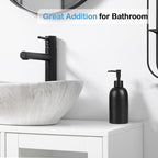 Natheeph 14OZ Ceramic Soap Dispenser Ceramic Soap Pump Dispenser Can Fill Liquid - Image 5