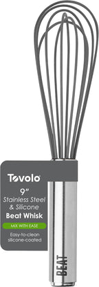 Tovolo Whisk 9 Inch Heavy Duty Silicone Wire Stainless Steel Whisker by Tovolo