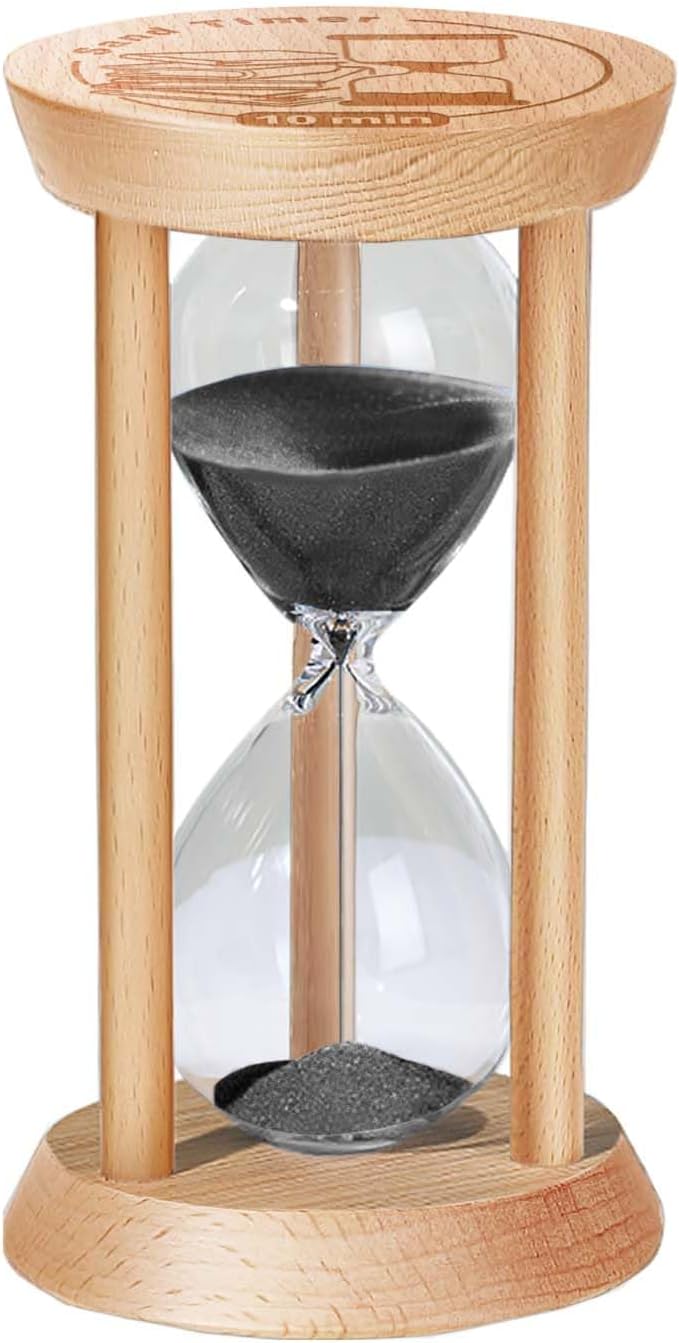 5 Minute Hourglass, 5 Min Wooden Sand Timer, Wood Sand Watch, Five Minute Mini by Kwiwis