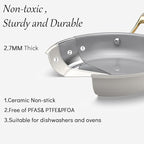10-Inch Ceramic Non-Stick Cookware Set, 8-in-1 Multifunctional Cookware - Image 2