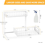 Saydear Under Sink Organizer Storage 2-Tier Premium Metal Pull-Out Kitchen - Image 7