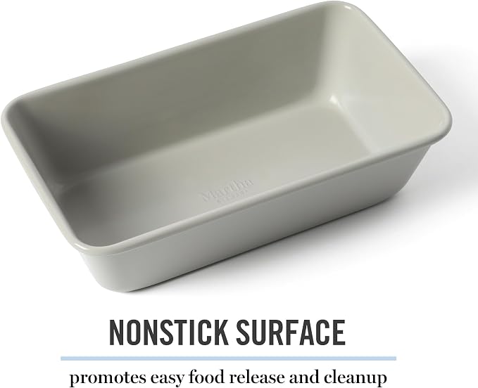Martha Stewart Carbon Steel Nonstick 9 Inch Loaf Pan | Cool Gray | Deep Shape | - Image 3