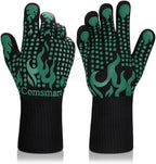 Comsmart BBQ Gloves, 1472°F Heat Resistant Grilling Gloves Silicone Non-Slip by Comsmart