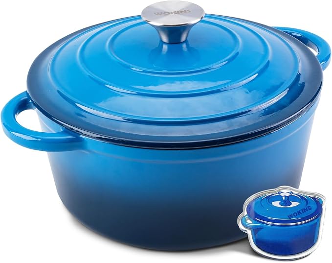 Enameled Cast Iron Dutch Oven by WOKINS