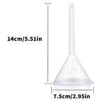 Plastic Funnel Set, 100mm x 2, 75mm x 2, 50mm x 2 - Image 2