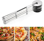 5 Wheel Pastry Cutter, Stainless Pizza Slicer, Expandable Pizza Slicer - Image 2