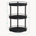 Snughome Lazy Susan Organizer, 3 Tier Rotating Spice Rack - Image 3