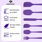 Silicone Spatulas Set, Rubber Spoon Spatula Heat Resistant Spoonula One Piece - Image 8