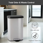21 Gallon Kitchen Trash Can, Stainless Steel Garbage Can - Image 8