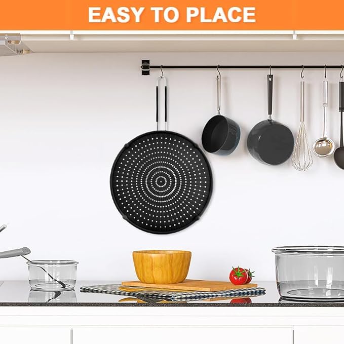 Silicone Splatter Screen for Frying Pan, 13inch Grease Splatter Guard, - Image 5