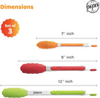 Popco 3 Piece Kitchen Tongs Set 7, 12 Inch - Image 3