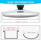 Glass Lid for Frying Pan Tempered Glass Pot Lid - Image 2