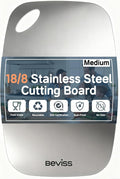 Cutting Board Non-Toxic, 304 Stainless Steel Cutting Board Double Sided by HOME