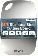 Cutting Board Non-Toxic, 304 Stainless Steel Cutting Board Double Sided by HOME