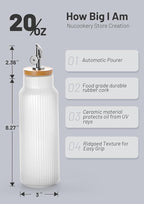 Nucookery 20oz Ceramic Olive Oil Dispenser Bottle - Image 2