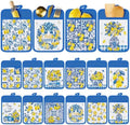 Jingmore 12 Pcs Lemon Pot Holders with Pocket Italian Amalfi Coast Blue and White Potholders Chinoiserie Lemon Hot Pads and Oven Mitts Gloves Housewarming Gifts for Summer Kitchen Baking Cooking by Jingmore