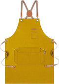 Chef Apron for Men Women with Gift Box Pack, Cross Back Apron with Pockets for by Genixart