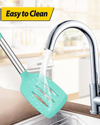 Pack of 2 Silicone Solid Turner, Non Stick Slotted Kitchen Spatulas, High Heat - Image 6