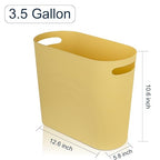 rejomiik Small Trash Can, 3.5 Gallon Slim Garbage Can Plastic Waste Basket - Image 6