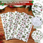Marspark 100 Sheet Christmas Wax Paper Holly Leaf for Food 11.4 x 11 Inch - Image 5