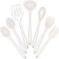 E-far Silicone Cooking Utensils Set, 7-Piece White Heat Resistant Kitchen by E-far