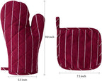 4Pcs Oven Mitts and Pot Holders, Heat Resistant Oven Mitts Set - Image 3