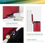 FDW | 13 Gallon Trash Can with Lid | Red | Fingerprint-Proof | Made of Brushed - Image 3