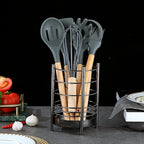 Black Kitchen Utensil Holder for Kitchen Counter, Stainless Steel Utensil Crocks - Image 4