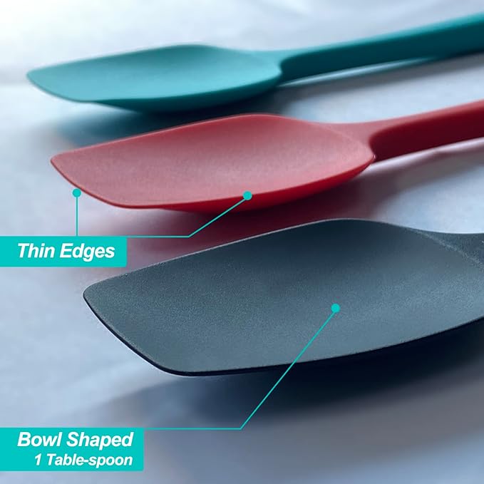Silicone Spatula Set, High Heat Resistan Rubber Spoon Spatula, Non-Stick - Image 5