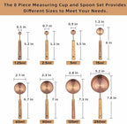 Measuring Cups and Spoons Set of 8, Stainless Steel Measuring Cup - Image 6