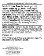 Rainbow Sprinkles Jimmies 1.98 Pounds Container, Sprinkles For Cake Decorating, Cake Sprinkles, Sprinkles For Baking, Ice Cream Toppings & More, The Hampton Candy Company - Image 2