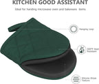 Oven Mitts and Pot Holders Set, Heat Resistant Silicone Kitchen Mini Oven - Image 3