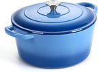 P&P CHEF 6QT Enameled Dutch Oven, Cast Iron Dutch Oven Pot by PPCHEF