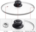 11 Inch Pan Lid Tempered Glass Pot Lid Replacement Glass Cover - Image 4