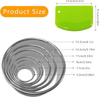 7 Pcs Round Cookie Cutter Set, Baking Tools - Image 2