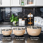 WHYSKO Stainless Steel Mixing Bowls Set of 3 - Image 8