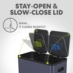 Simpli-Magic 70 Liter / 18.5 Gallon Rectangular Hands-Free Dual Compartment - Image 7