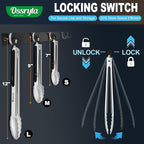 Stainless Steel Cooking Tongs Set of 3 - Image 6