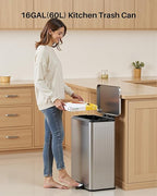 Lovewind 60 Liter/ 16 Gallon Stainless Steel Trash Can - Image 2