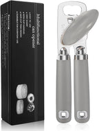 Safring Can Opener Manual, Heavy Duty Stainless Steel Smooth Edge Can Opener by Safring