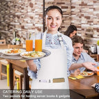 Jubatus 1 Pack Bib Aprons with 2 Pockets Cooking Chef Kitchen Apron - Image 5