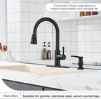 GAGALIFE Kitchen Sink Soap Dispenser Matte Black, Under Sink Soap Dispenser - Image 3