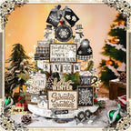CroBlissful 23 Pcs Christmas Tiered Tray Decor Set, Winter Table Decor - Image 2