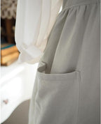 Uaussi Cotton Linen Apron Cross Back Work Apron - Image 4