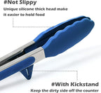 Kitchen Tongs, 9 Inch Tongs for Cooking - Image 2